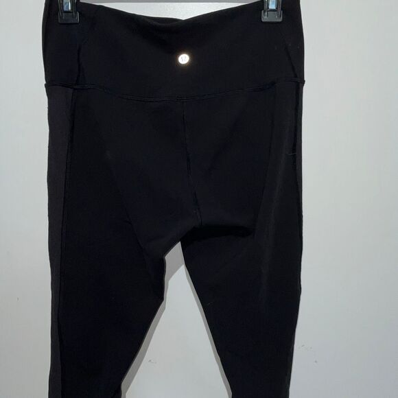 Lululemon Athletica Women's Black High Rise Mesh Trim Athletic Leggings Size 8 - Picture 6 of 10